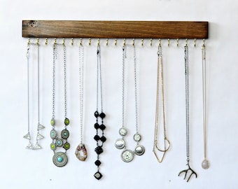 Wall Mount Jewelry Organizer | Necklace Holder