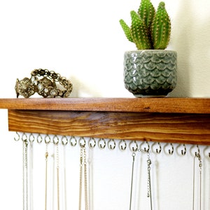 Wall Necklace Holder With Shelf image 3