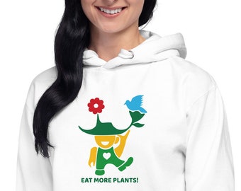 Eat more plants!, Unisex-Kapuzenpullover, Motiv für Vegetarier, Geschenkidee, Veganes Statement, Geschenkidee