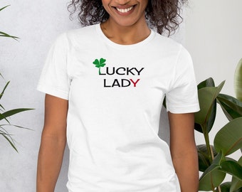 Lucky lady Statement, Unisex-T-Shirt, Lucky Day Shirt, Geschenkidee, Gute-Laune-T-Shirt