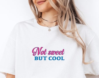 not sweet but cool, Funny Statement, stylisch, rebelisch, Geschenkidee, Schweres Unisex T-Shirt