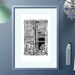 Printable Window Art, Black and White Print, Rustic Window Art Print ...