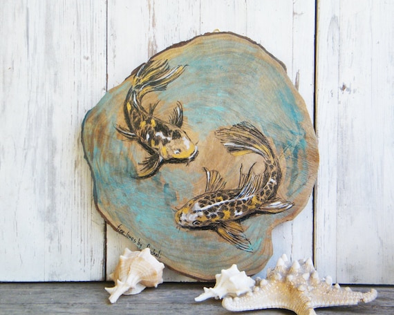 Koi Fish Print Fish Wall Art Pisces Art Deer Decor Rustic Etsy