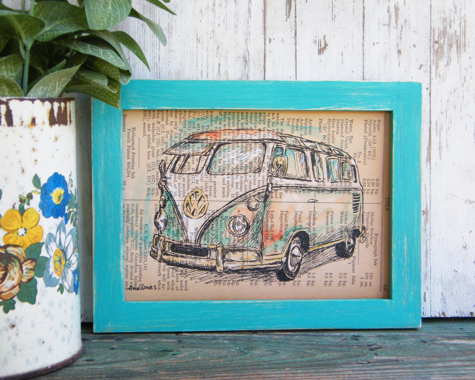 Framed Rustic Art Dictionary Print Art Retro Print Book Etsy