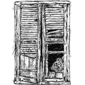 Printable Window Art, Black and White Print, Rustic Window Art Print ...