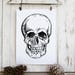 Printable Black and White Skull Art Print, Halloween Wall Art, Teen ...