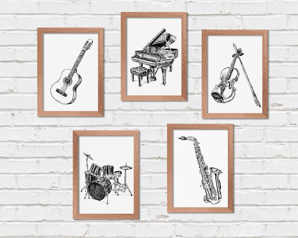 Black and White Printable Unique Art Prints Printable Wall | Etsy