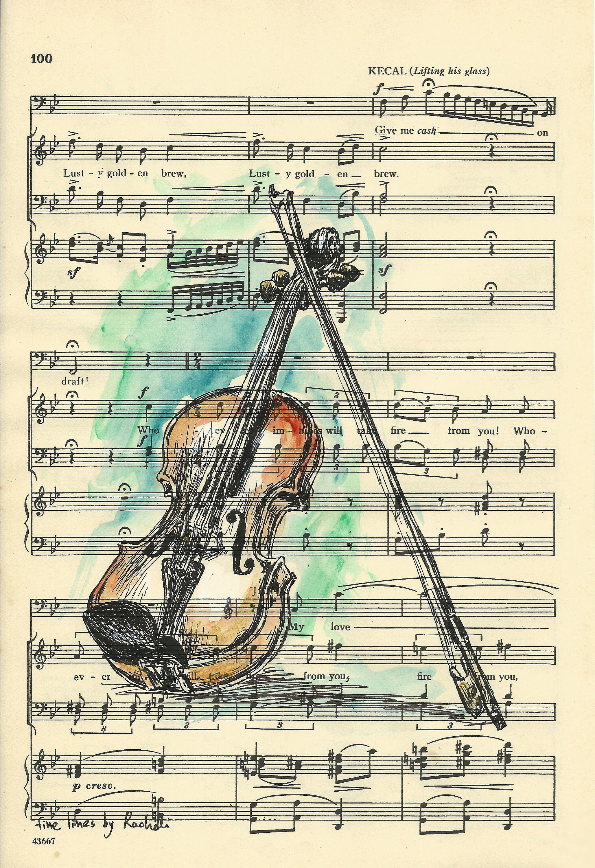 Violin Print Dictionary Art Music Lover Gift Etsy