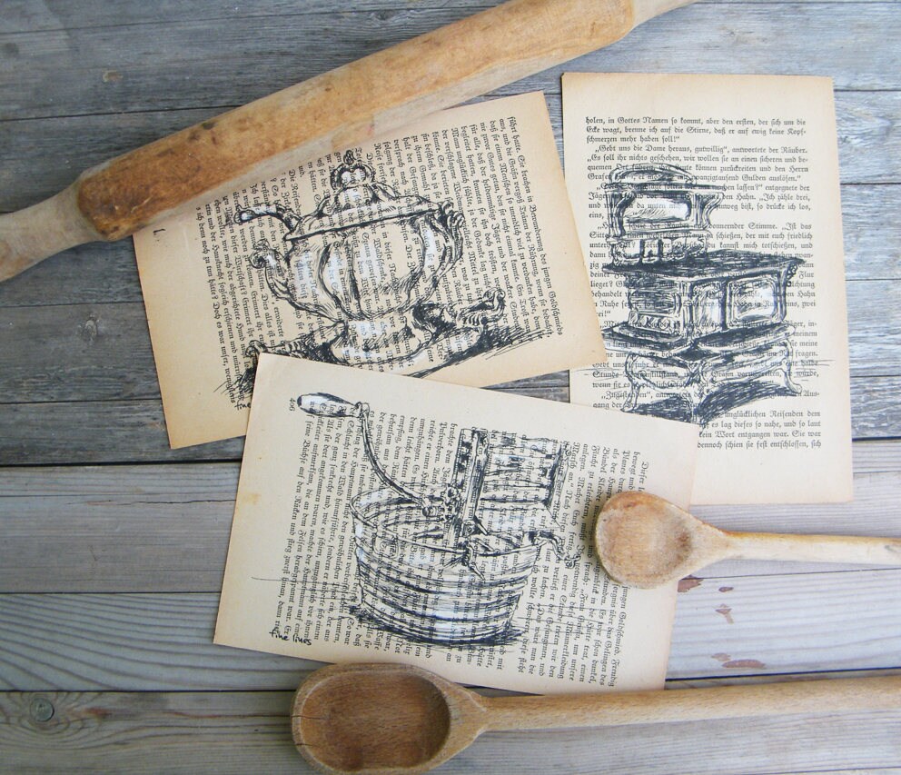 Framed Kitchen Art Dictionary Print Art Retro Print Book Etsy Israel