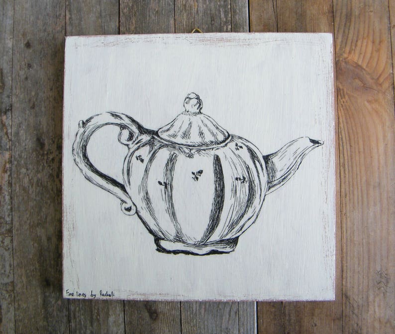 Teapots Printable Antique Teapot Wall Art Kitchen Decor Art Etsy