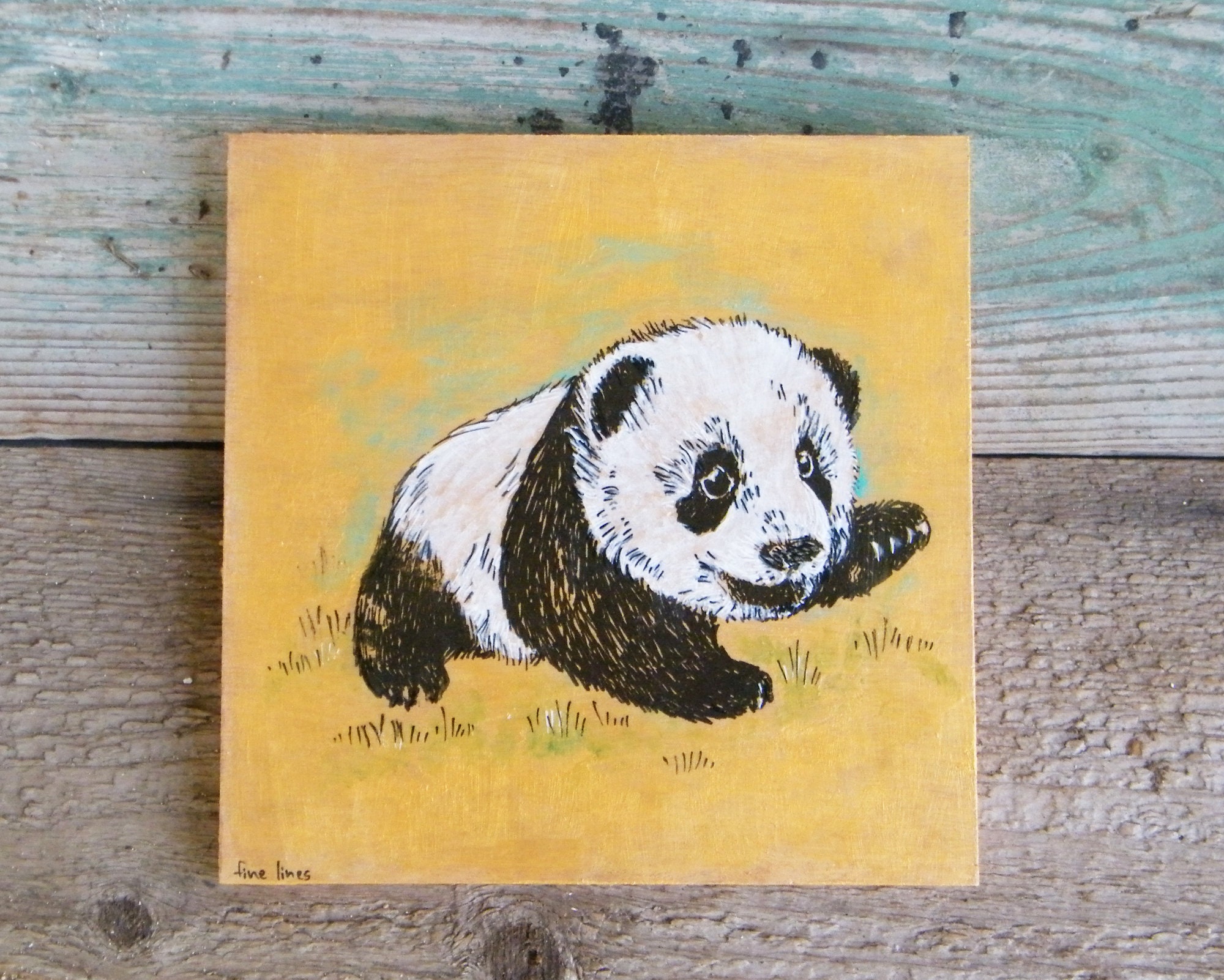 Panda print Panda gifts Miniature picture Cute panda Kids | Etsy