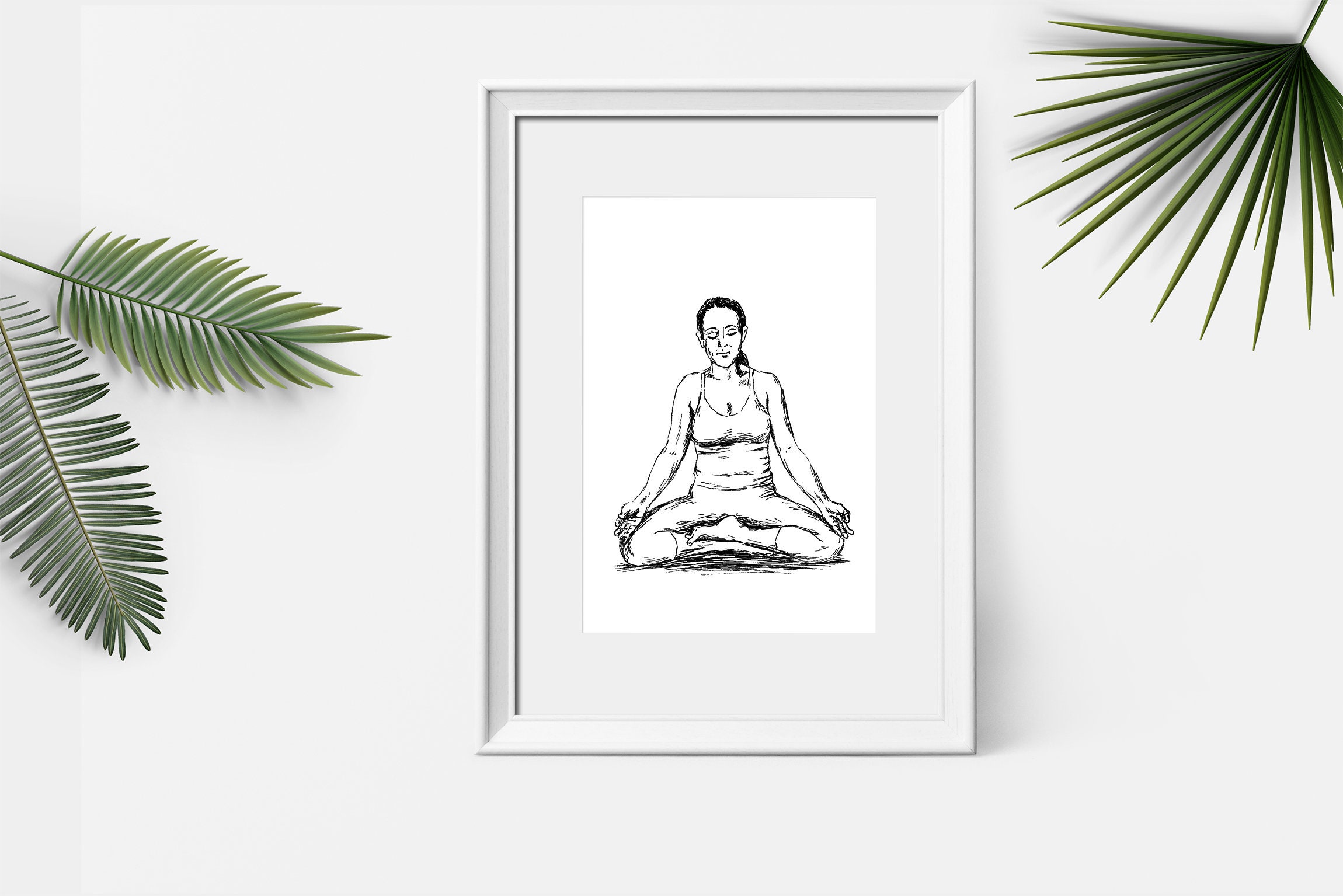 Printable Set Wall Art Set Of 3 Yoga Prints Yoga Art Art Etsy
