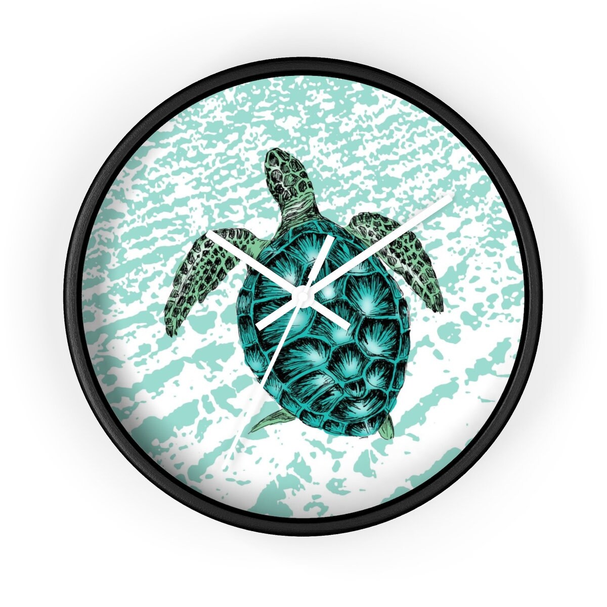 Wall clock Sea Turtle Wall Clock Bedroom Decor Wall Clock Etsy
