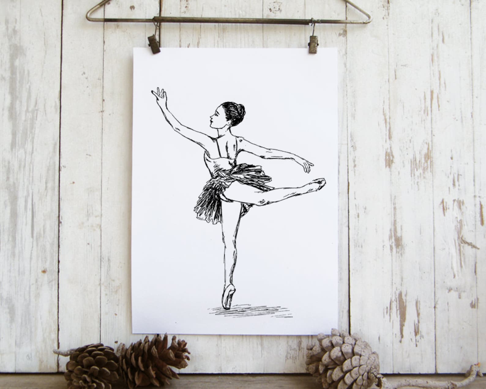 wall art set, printable set, rustic nursery décor, unique art prints, dorm room décor, nursery wall art, realistic art, ballet a