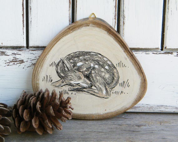 Baby Deer Print Kids Room Decor Country Home Decor Rustic Etsy