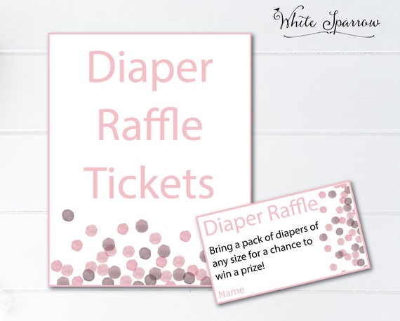 Baby Shower Diaper Raffle Tickets, Diaper Raffle, Baby Shower Games, Pink Girl Baby Shower, Baby Shower Decorations. Baby Shower Signs, Baby Il_570xn