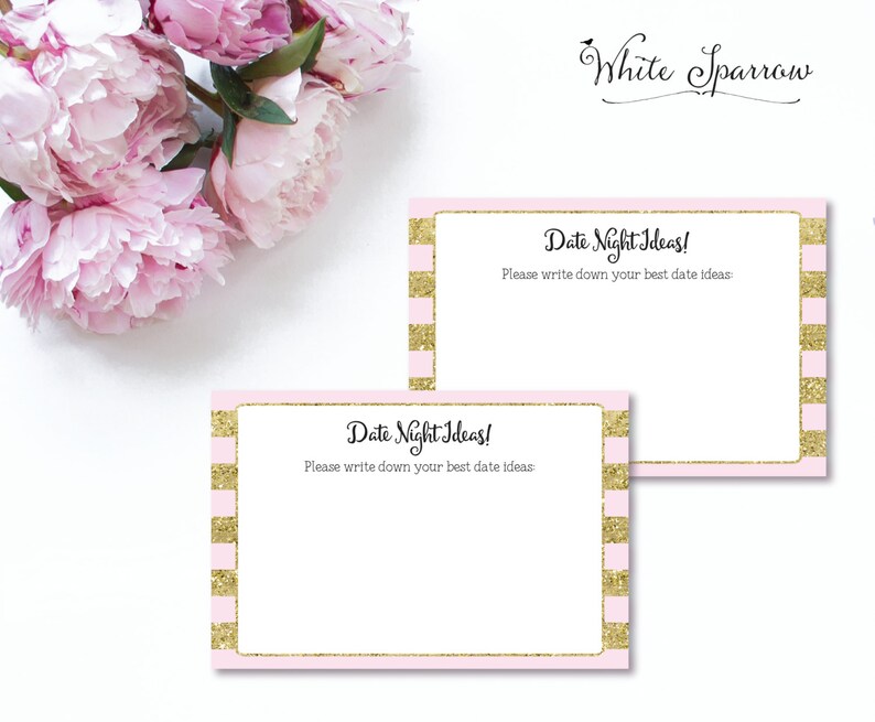 Date Night Jar Cards Ideas Gold Bridal Shower Image 0