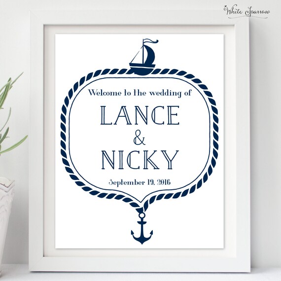 nautical wedding, beach wedding, beach wedding signs, Wedding decorations, wedding signs, beach wedding decor, wedding printable, wedding Il_570xn