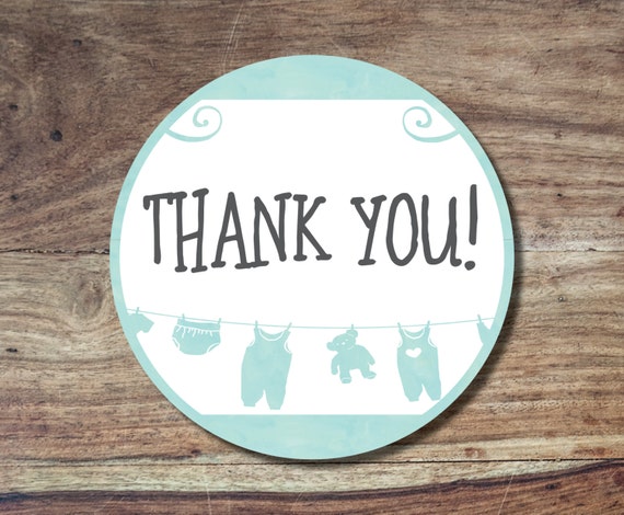 Favor Tag Baby Shower Thank you favour tag Thank you Baby Shower Favor label Thank you Sticker, Thank you label. PRINTABLE Il_570xn