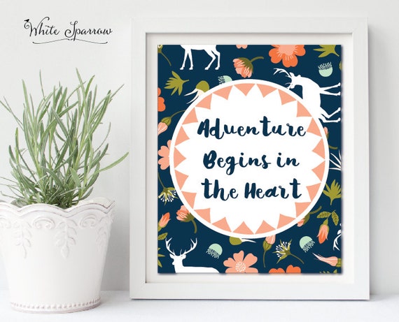 Woodland Print, Nursery art printable, boys room art, Wall art, nursery decor, Adventure print, childrens art, Wall decor, Wall print, boy Il_570xn