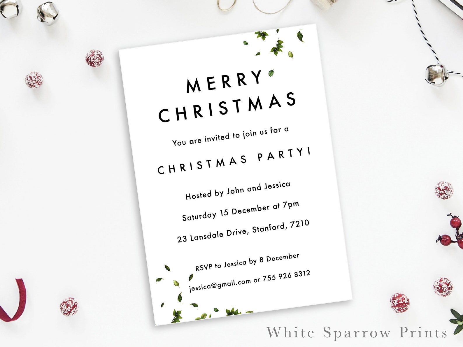Christmas Party Invitation Holiday Party Invite Holiday Dinner Invite christmas-party-invitation-holiday-party-invite-holiday-dinner-invite