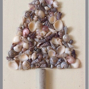 Seashell Christmas Tree, Seashell art, Christmas Tree, Coastal Christmas Tree image 1