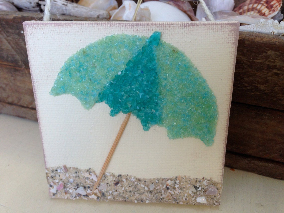 Beach Umbrella Beach Art Coastal Art Beach Life Coastal Etsy