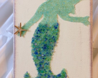 Arte de la sirena, sirena, sirenas, arte costero, decoración costera, decoración de la sirena