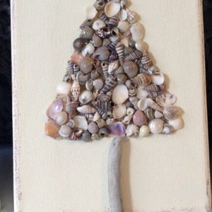 Seashell Christmas Tree, Seashell art, Christmas Tree, Coastal Christmas Tree image 2