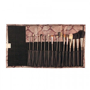 MONOGRAMMED Bronze Snake Skin Makeup Brushes image 2