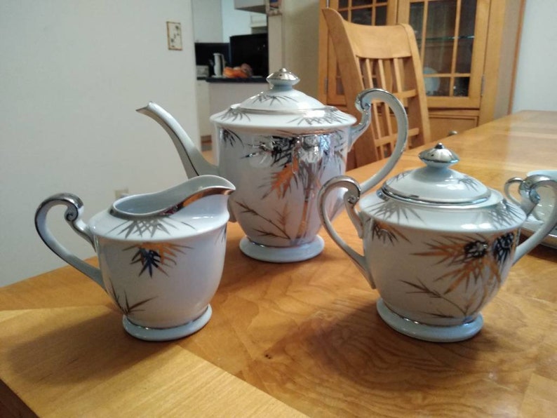 Kutani China Hand Painted Tea Set gemaakt in Japan Etsy