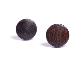 Wooden earrings from Ziricote  // women earrings // Wood stud // Stud Earrings // fashion accessory  // wooden Jewelry // valentine Gift