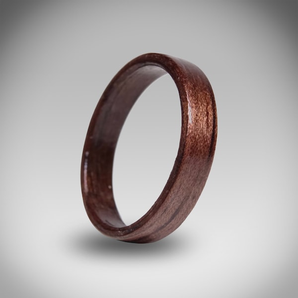 French walnut Wooden ring , Bentwood Ring, Valentine's Day jewelry , Engagement and wedding Ring