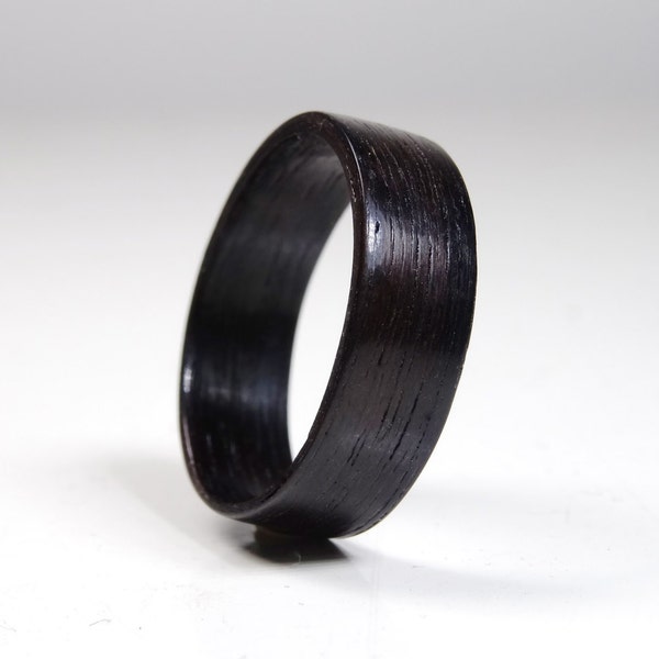 Bague pour homme en Bois d'Ebène  // Anneau de mariage // Bague de fiançailles // Bijoux en bois // Anneau tourné