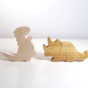 Wooden Toys // Set of wooden Dinosaurs // baby toys // Eco friendly Toys // Montessori toys // handmade image 3