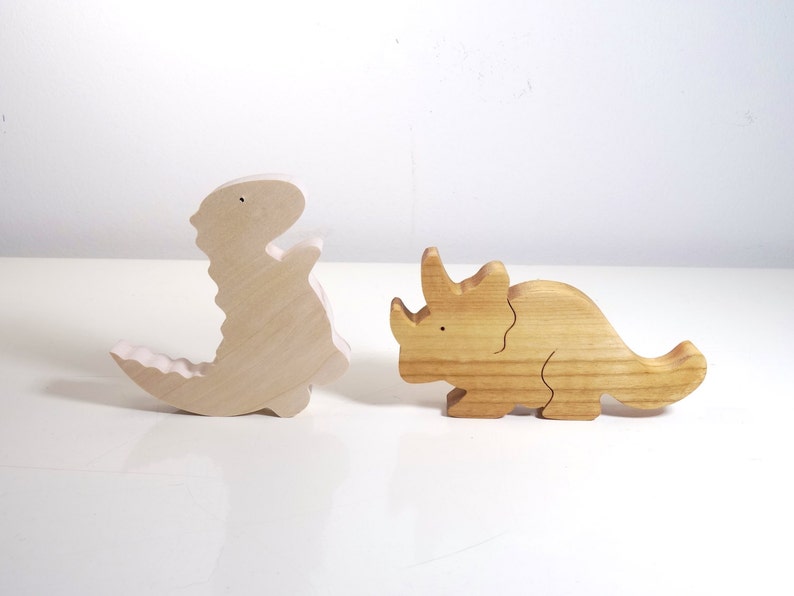 Wooden Toys // Set of wooden Dinosaurs // baby toys // Eco friendly Toys // Montessori toys // handmade image 3