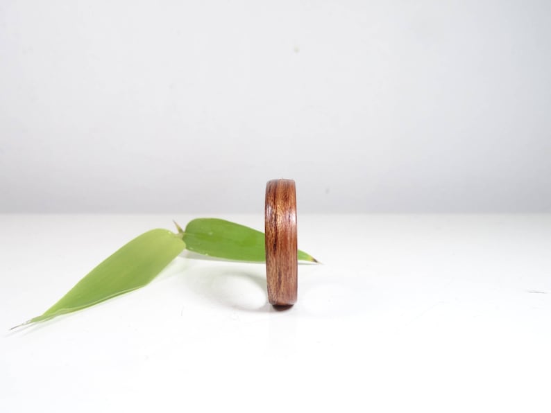 Wooden rings from Bubinga , wood ring , Bentwood Ring , Alternative engagement ring , wedding wooden ring , Precious wooden jewelry image 7