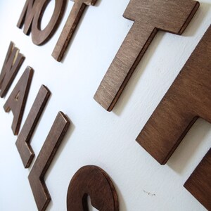 Wooden letters size 4'' // Wall decor // Wooden wall signs // Home decor // wooden alphabet image 4