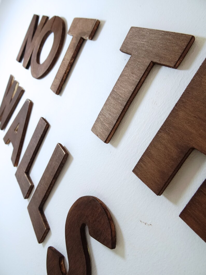 Wooden letters size 4'' // Wall decor // Wooden wall signs // Home decor // wooden alphabet image 4