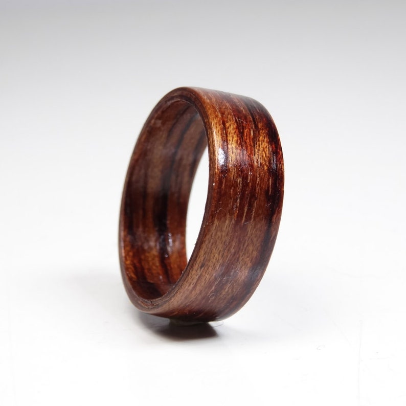 Wooden rings from Bubinga , wood ring , Bentwood Ring , Alternative engagement ring , wedding wooden ring , Precious wooden jewelry image 3