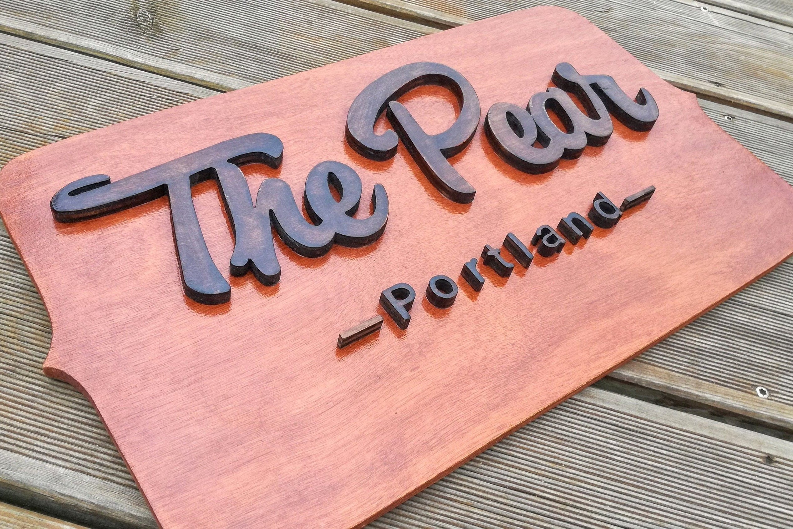 Découpe de Votre Logo d'entreprise en Bois // Enseigne Commerciale Logo Décoratif Découpe Manuelle A