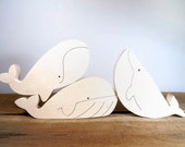 Wooden Toys - Whales Toys // Wooden Whale // Baby toys // children gift // montessori toys // Wooden Ocean animals // Sea Animals