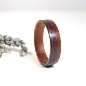 Wood rings from RoseWood with inside from walnut  // wooden ring // Engagement ring // wedding wooden ring // bohemian jewelry