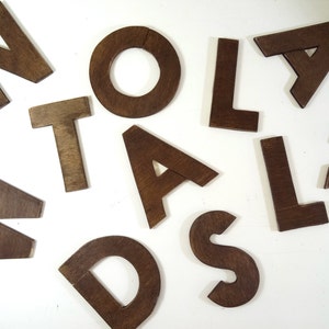 Wooden letters size 4'' // Wall decor // Wooden wall signs // Home decor // wooden alphabet image 1