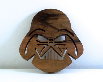 Star Wars Trivet ( Darth Vader ) From Walnut wood // kitchenware Star Wars board // unusual Star Wars Gifts // wooden board kitchen