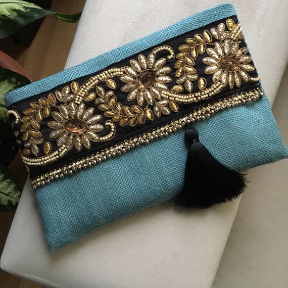Borsa ricamata pochette fatta a mano pochette boho | Etsy Italia