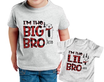 Embroidered Big Bro Shirt Sibling Reveal Party Best Big Brother Big Bro Plaid Big Brother Shirt Baby Reveal Brother Shirt