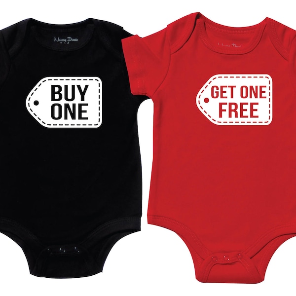 Buy One Get One Free - Twins Funny Baby Clothes Gift, Matching Outfits