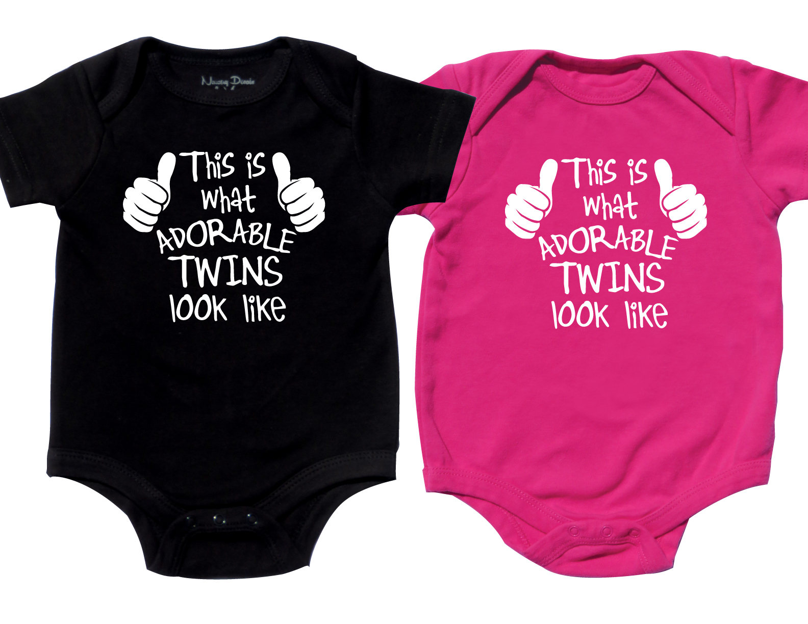 What Adorable Twins Look Like Shower Gift Matching Black Etsy