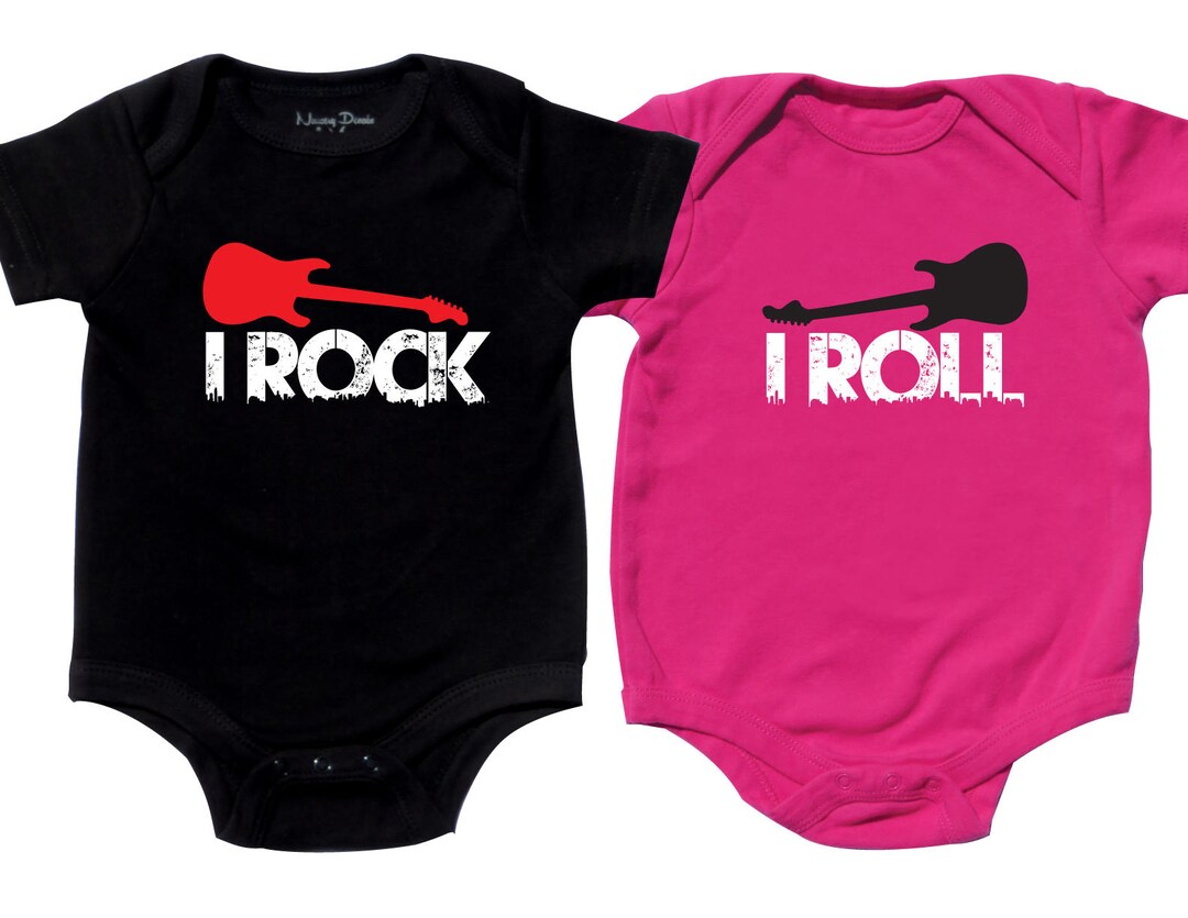 Twin Boy and Girl Rock and Roll Baby Gift Set Matching Etsy